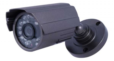 Standard IR-Überwachungskamera mit 420 TVL, 1/4" Super-HAD-CCD Sensor von Sony®, 10 Meter Nachtsichtfähigkeit, 3.6mm 60° Objektiv, wetterbeständig, mit Halterung